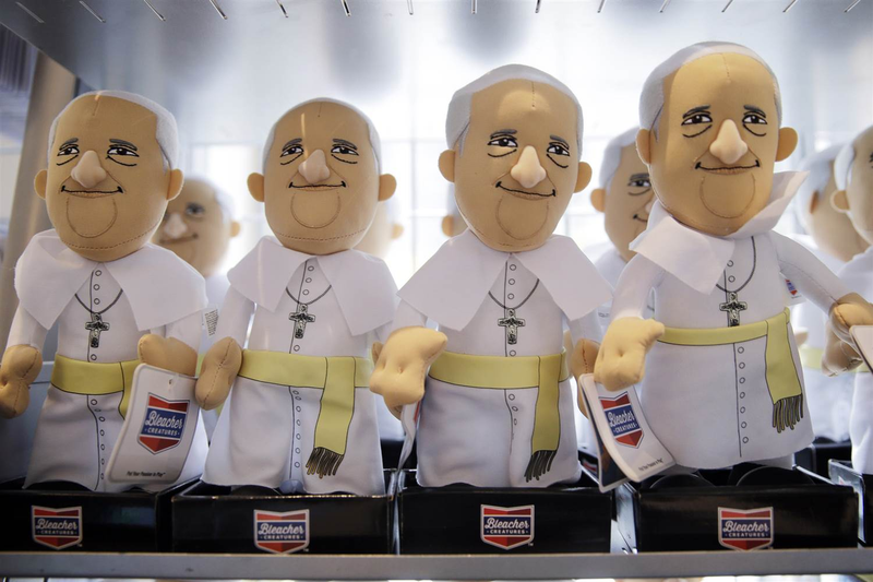 Illustration for article titled This week we’re barely putting up with Pope Francis swag